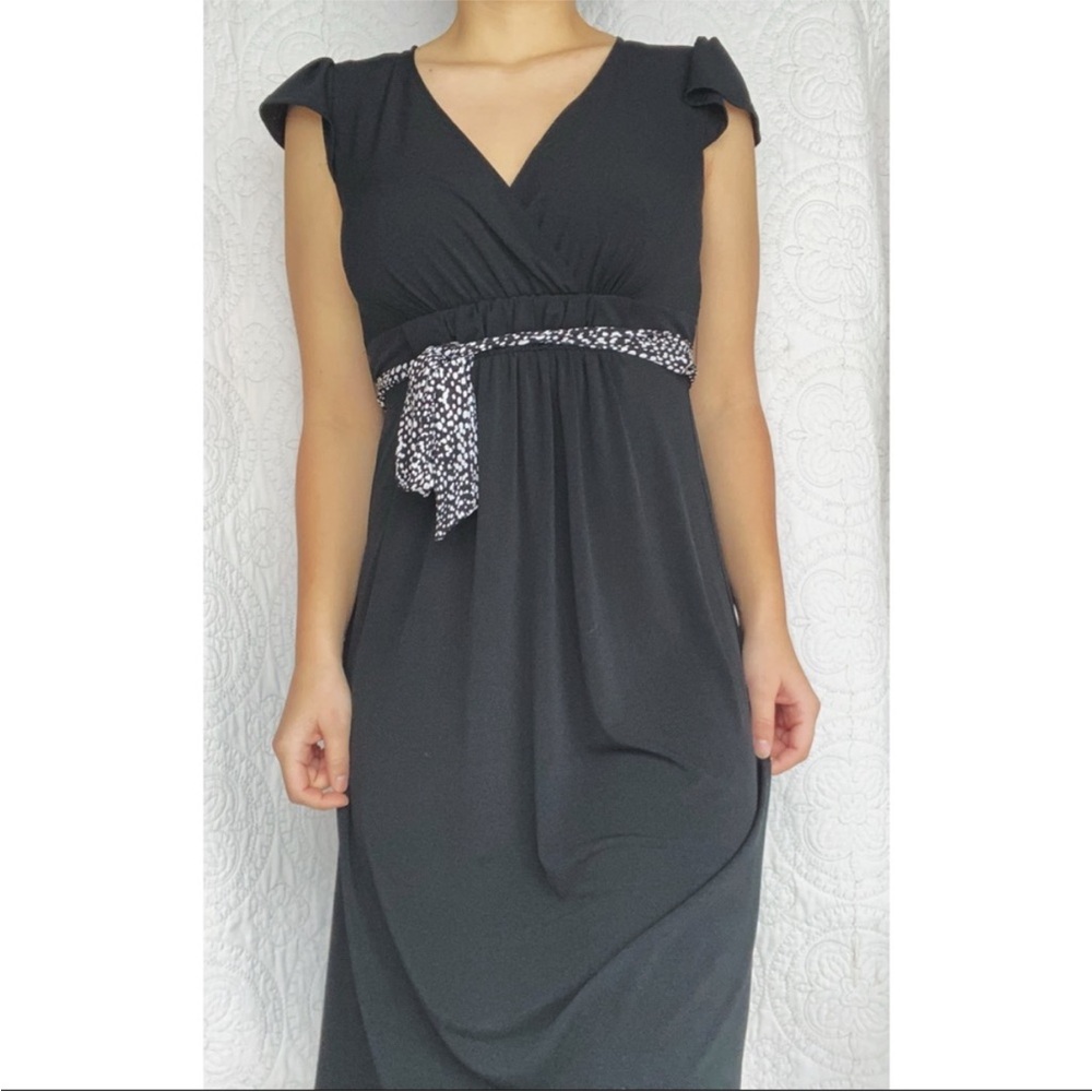 Merona midi black tie dress